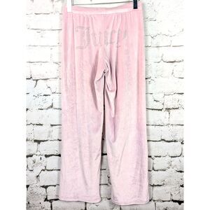 JUICY COUTURE Blingy Tush Velour Pajama Bottoms Pale Pink Medium